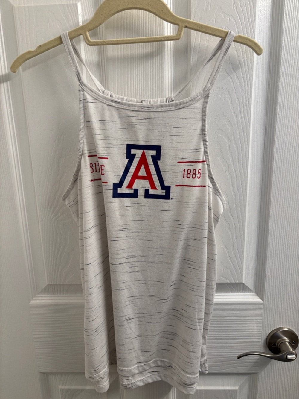 Vintage Arizona Wildcats White Tank with Red & Navy A Logo Cool Back Detail (M)